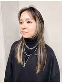 レイヤーカットデザインカラー顔まわりレイヤーポイントカラー