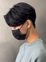 センターパート/ニュアンスパーマ/韓国/フェーザーパーマ/眉毛