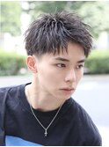 短髪スパイキーアップバング刈り上げショートメンズショート