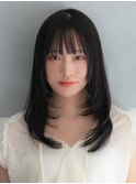 ロングレイヤー×髪質改善ストレート