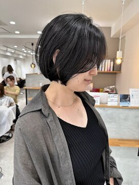 ナウアズ(now as.) 暗髪×まるみレイヤーボブ【シン】【now as.明石駅3分】