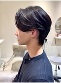 センターパート ニュアンスパーマ フェザーパーマ