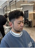 メンズアップバングパーマ