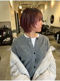 ピンクパープルダブルカラーインナーカラーケアブリーチ