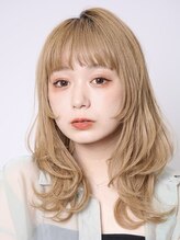 レム 菊名店(REM)&nbsp;ハイトーンベージュ×レイヤーウルフ