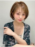 LallYou　錦糸町　フリンジウェーブミルキーベージュショート