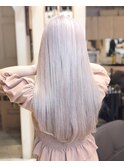 ＼憧れの透明感！／外国人風ホワイティアッシュ×ストレート