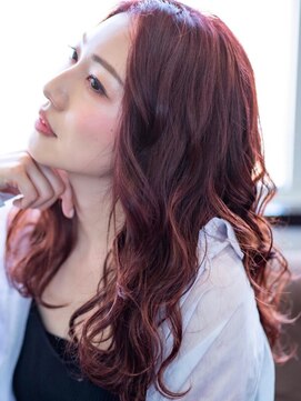 ファイン 美容室 深川店(FINE) 30代40代大人可愛い♪ナチュラルブリーチなしピンクカラー