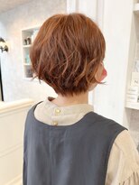 キャアリー(Caary)&nbsp;福山市美容室Caary人気 ふんわりニュアンスパーマオレンジカラー