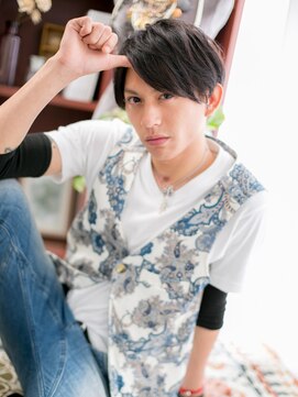 カバーヘア イヴ 戸頭店(COVER HAIR EVE) 長めバングの重軽メンズマッシュショートc5戸頭20代30代40代