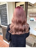 #名古屋#栄#プルエクステ#ピンク#ハイトーン#モテカラー#波巻き