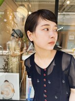 ヒュージ 三軒茶屋(huge)&nbsp;ハイライトマッシュショート_ホワイトアッシュショートパーマ