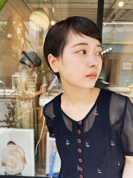 ヒュージ 三軒茶屋(huge) ハイライトマッシュショート_ホワイトアッシュショートパーマ