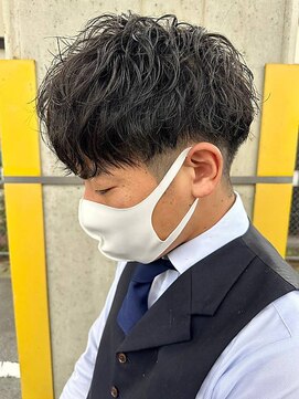 ニアウ 伊勢崎連取店(Niau) ツイストパーマメンズマッシュヘアツイストスパイラルパーマ