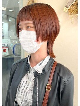 ソソ(soso) 【soso 伊勢田】ウルフ×オレンジブラウン【横浜/ブリーチ】