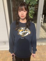 マメ(mame)&nbsp;暗髪パーマ/ロングパーマ/レイヤー