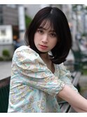 大人可愛い/20代30代/ミディアムヘア/シースルーバング