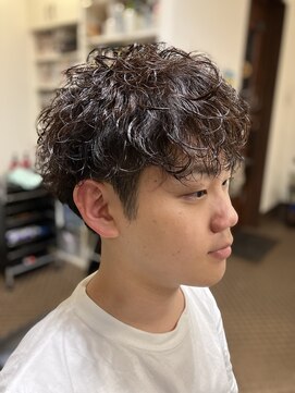 理容 うめむら 波巻きパーマ/ショートマッシュ