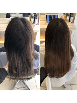 リラエ(North Lyrae) 艶髪縮毛矯正Before/After