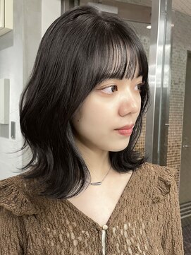 サイン 表参道(SIGN) 韓国ヘアーハッシュカットレイヤーカットグレージュブリーチ無し