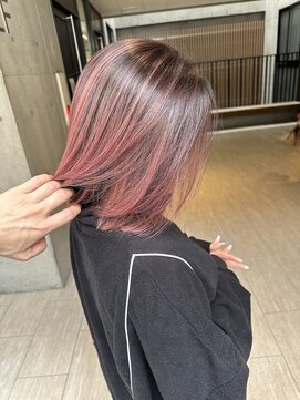 ロンドメリア 天神大名店(Lond Melia) ★ミディアムヘア暗めカラーグランマッシュデザインカラー艶髪★