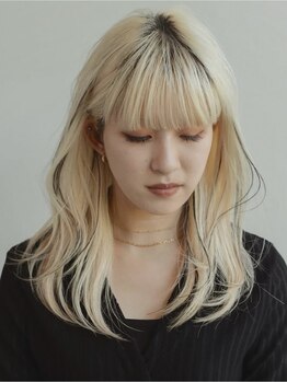 エルフ(elf)の写真/コテやアイロン使用可能☆簡単時短でデザインカラーが出来るので、お手入れも簡単！イメチェンもしやすい◎