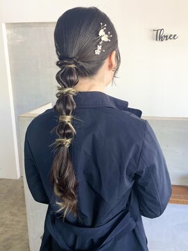 スリー(Three) 【Three/萩原/大分】結婚式お呼ばれヘア/編み下ろし