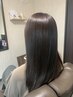カット+髪質改善ケアカラー+頭浸浴+Tr     ￥14500