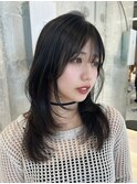 レイヤーカット/グレージュ/ブリーチなし/ワンカール/透け感