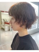 大人のショートカットパーマ