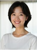 小顔/ボブ/黒髪/ショート/ネビージュ/ワンレン/千歳烏山/調布