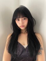 ヨーク(YOKE)&nbsp;【YOKE】前髪ワイドぱっつん顔周りレイヤーカットグレージュ