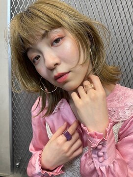 スリーバイベルベット(THREE...by velvet) ゴールドベージュ♪ブリーチカラー#髪質改善#オージュア