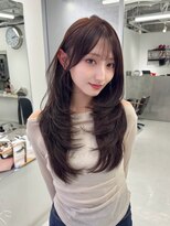 ハピネス 梅田茶屋町店(HAPPINESS) 韓国ヘア/顔周り/レイヤー/ブリーチなし/ラベンダーグレージュ