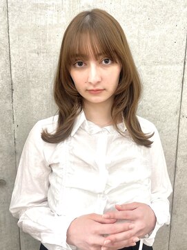 ロンド レグリーズ 立川(Lond leglise) 姫カットレイヤー/くすみベージュ/韓国風巻き/顔周り/前髪/立川