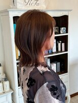 セットアップ 岡山北長瀬店(SET-UP)&nbsp;くびれヘア/インナーカラー/外はねボブ/立体感/うる艶ミディアム