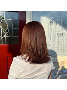キングスベリー(Hair Relaxation King's Berry) レイヤーカット×オレンジブラウン
