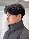 メンズセンターパート