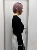 mauve/くすみピンク ハイトーンボブ 表参道ハイトーン