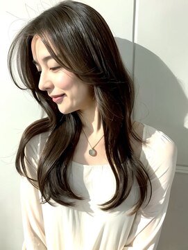 柔らかレイヤー×艶感メテオカラーロング