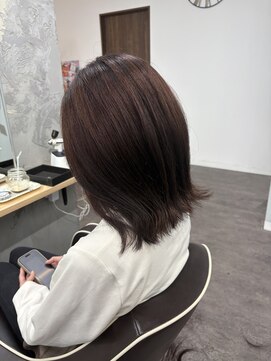 ピンクブラウン/透明感/髪質改善