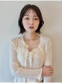 小顔見えショコラくびれボブ前髪あり