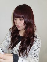 ホヌ(HONU) ブリーチなしダブルカラーで作るボルドーカラー/レイヤーカット