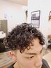 ★大人Men'sCut+NaturalSpiralPerm+NanoSteam+炭酸泡+5StepTreatment★￥23980