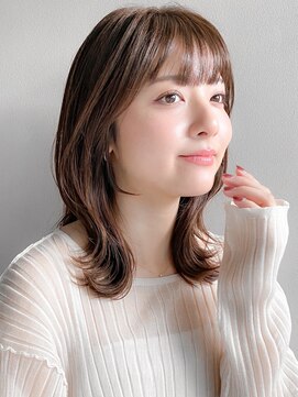 リヤン 表参道(lyann) アンブレラカラー結べるボブ外ハネボブピンクベージュ美髪