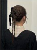 ミディアムヘアでも出来る◎カチモリアレンジ/表参道ヘアセット