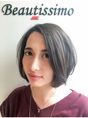柔らか質感☆前下がりボブ