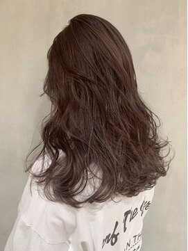 アイティー バイ アルバム 浦和店(IT by ALBUM) ブラウンロング_オリーブカラーハイライトカラー_ba243311