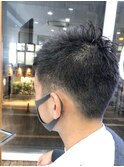 メンズショート　マッシュ　センターパート　メンズパーマ