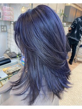 ビランチェ 池袋(bilancia) ブルーラベンダー/ケアブリーチ/色落ちグレー【池袋/池袋東口】